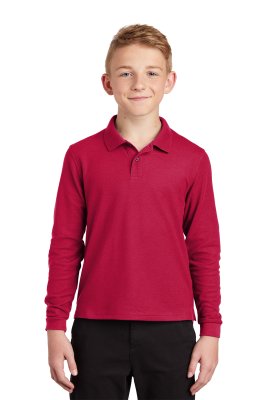 Youth Silk Touch Long Sleeve Sport Shirt