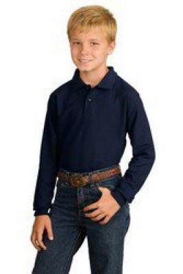 Youth Silk Touch Long Sleeve Sport Shirt