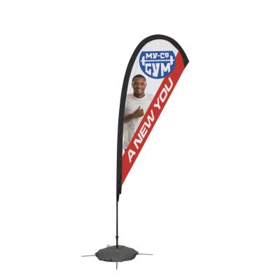 8' Teardrop Sail Sign Banner Kit (Single-Sided)