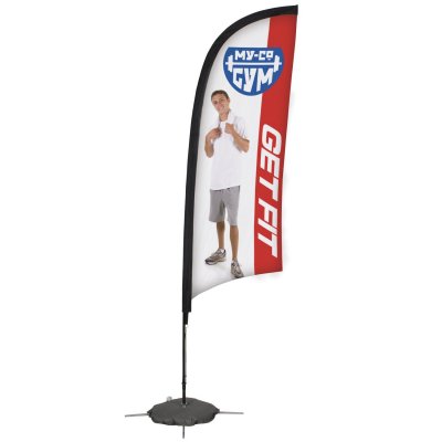 9' Razor Sail Sign Banner Kit (Single-Sided)
