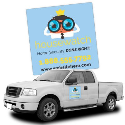 Magnetic Car Signs - 24x24 Round Corners