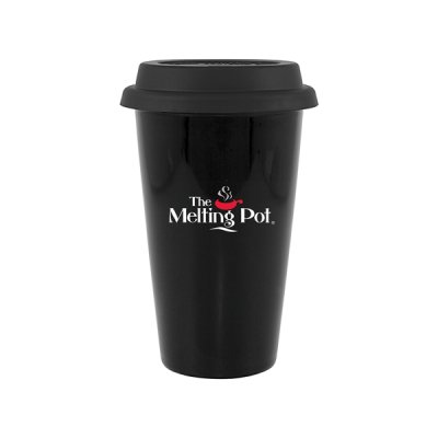 11 oz terra - black with black lid
