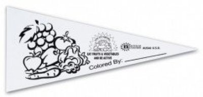 8" x 18" Sewn Strip "Color-Me" Pennant