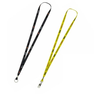 3/8" Textured Polyester Multi-Color Sublimation Lanyard