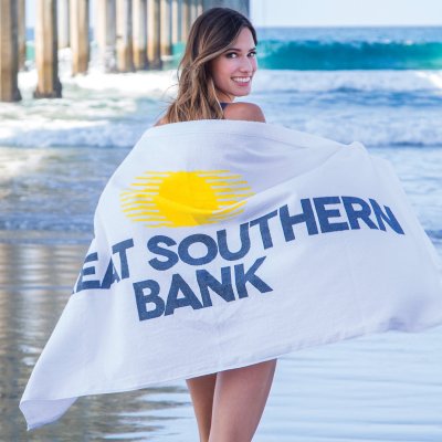 Promotional Loop Terry Beach Towels (white)
