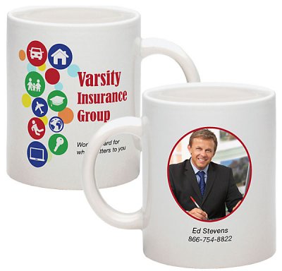 11oz C Handle Ceramic Mug