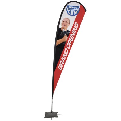 15' Teardrop Sail Sign Banner Kit (Single-Sided)