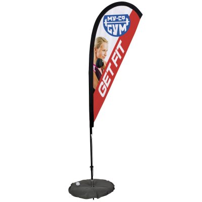 6' Tear Drop Sail Sign Kit (Single-Sided)