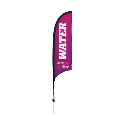 7' Razor Sail Sign Kit Single-Sided w/Ground Spike