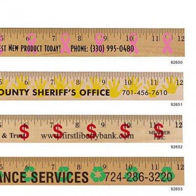 Ribbon Background Rulers - Clear Lacquer Finish
