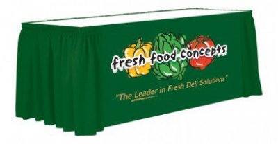 6ft 3-Sided Shirred Pleat Table Skirt