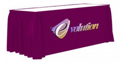 8ft 3-Sided Shirred Pleat Table Skirt