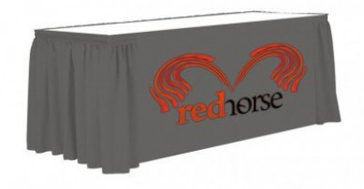 6ft 4-Sided Shirred Pleat Table Skirt