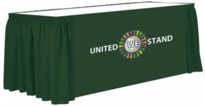 8ft 4-Sided Shirred Pleat Table Skirt