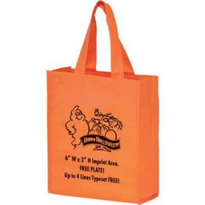 STOCK DESIGN HALLOWEEN NON-WOVEN TOTE BAG â€¢ HAPPY HALLOWEEN GHOST