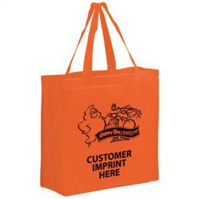 STOCK DESIGN HALLOWEEN NON-WOVEN TOTE BAG â€¢ HAPPY HALLOWEEN GHOST