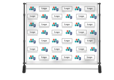 10' W x 8'H Step and Repeat Backdrop