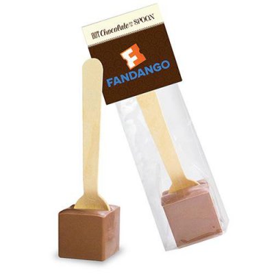 Hot Chocolate on a Spoon in Header Bag  - Belgian Milk Chocolate
