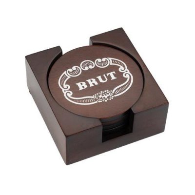 Arbon 3 1/2" Wood Coaster Set