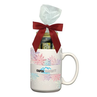 15 Oz. Full Color Mug with Four Assorted Tea Bags