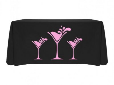Lacoste Knit Throw Style Table Covers - 4' - One Color Imprint