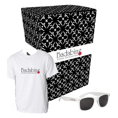 Gildan T-Shirt and Sunglasses Combo Set with Custom Box