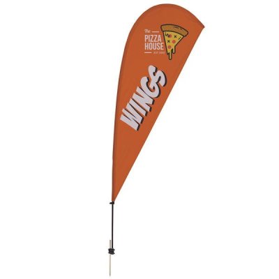 9.5' Teardrop Sale Sign Kit - Single Sided with Ground Spike