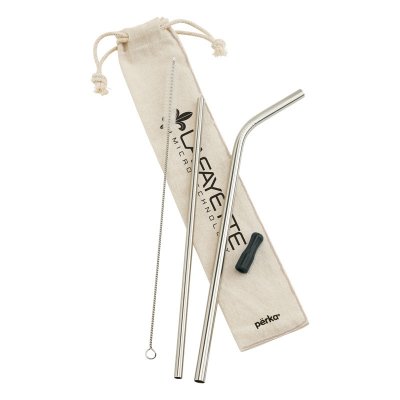 Perka Avila 5 Piece Stainless Steel Straw Set