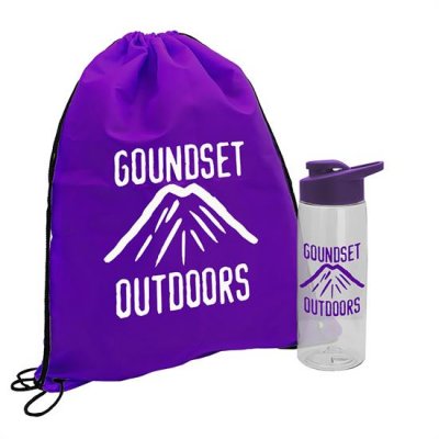 Drawstring Backpack And Tritan Bottle Combo Kit