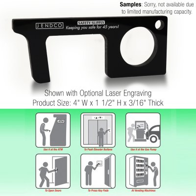 Touchless Black Acrylic Sanitary Key
