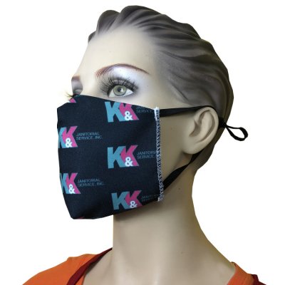 7 in. x 5.5 in. Reusable Mask (Dye Sub Logo)