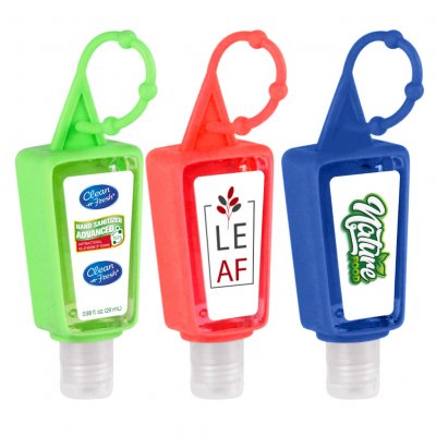 1 OZ Hand Sanitizer Gel With Adjustable Silicone Holder Case