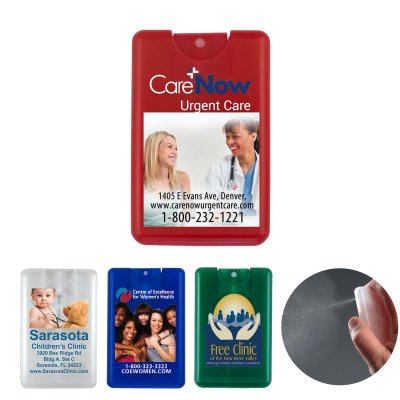 20 ml. Antibacterial Hand Sanitizer Spray in Credit Card Shape Bottle