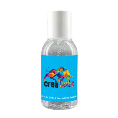 2 oz Clear Sanitizer in Clear Bottle