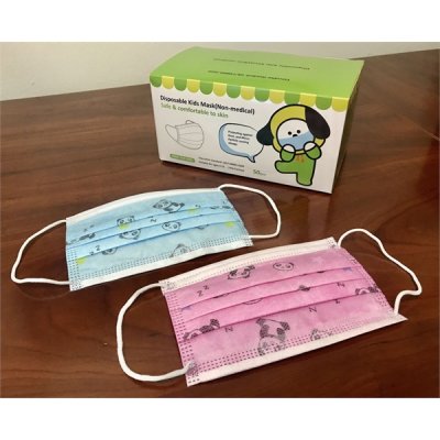 Kids Disposable Face Masks - Blue & Pink