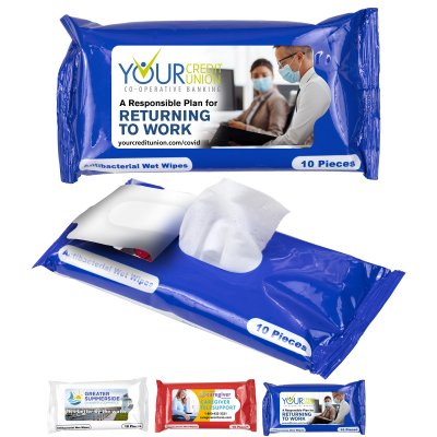 10 PC Antibacterial Wet Wipes