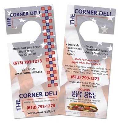 Door Hanger with Perforated Tear Off