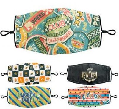 Smooth Full color Fabric Face Mask
