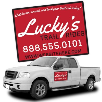 Magnetic Car/Truck/Auto/Vehicle Signs - 24x18 Round Corners