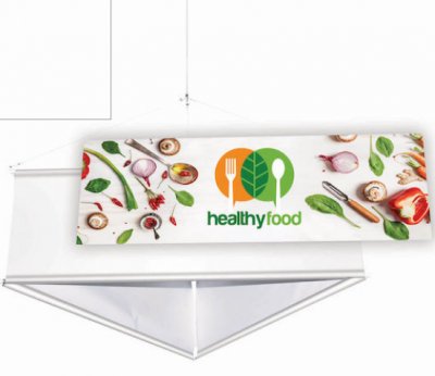 10' Three-Sided Hanging Banner Replacement Banners (Set of Three)
