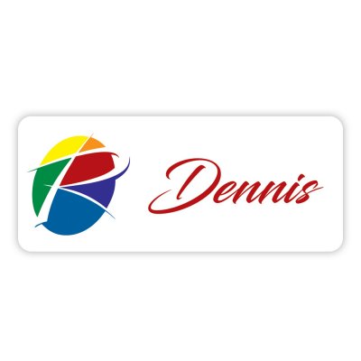 UV Imprint Spectrum Badges with Personalization 1.25"x3"