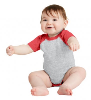Rabbit Skin Infant Baseball Fine Jersey Bodysuit