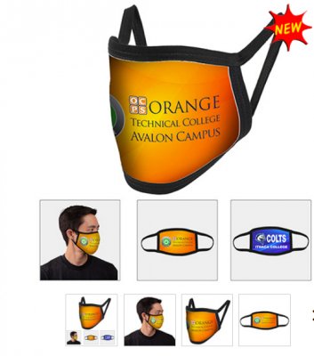 2 Ply Full Color Sublimation Washable & Reusable Face Mask