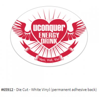 Die Cut Custom Size Decals in White, Yellow & Clear