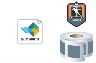 Roll Stickers / Decal - Indoor Permanent - 1x1 Square Shape