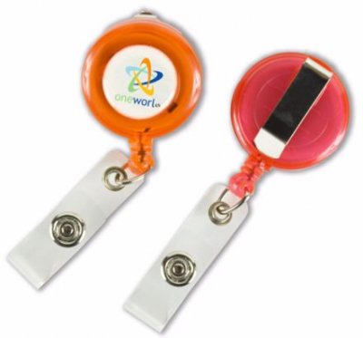 Transparent Retractable Round Badge Holder