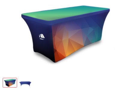 24 Hour Rush 6FT Stretch Table Cover - 3 Sided