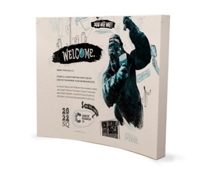 10ft Curve Velcro Fabric Pop Up Display