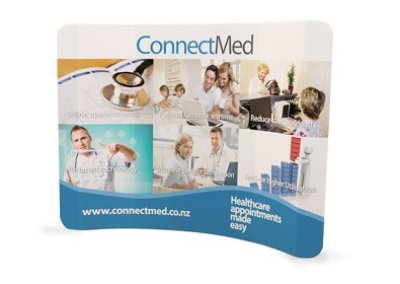10ft Curve Tension Fabric Display