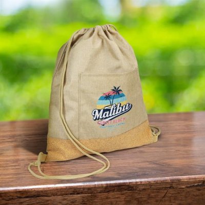 Kraft Cork Drawstring Backpack